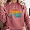 Women's Never Underestimate The Power Of A Girl With Book Reading Comfort Colors Sweatshirt Orchid
