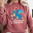 In A World Full Of Bookworms Be A Book Dragon Comfort Colors Sweatshirt Orchid In A World Full Of Bookworms Be A Book Dragon Comfort Colors Sweatshirt Orchid