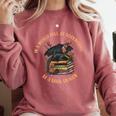 In A World Full Of Bookworms Be A Book Dragon Book Lover Comfort Colors Sweatshirt Orchid