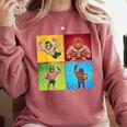 Wrestling Comic Book Wrestler Mexican Lucha Libre Mask Comfort Colors Sweatshirt Orchid Wrestling Comic Book Wrestler Mexican Lucha Libre Mask Comfort Colors Sweatshirt Orchid