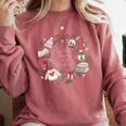 Xmas Tis The Season To Be Reading Books Pajamas Comfort Colors Sweatshirt Orchid Xmas Tis The Season To Be Reading Books Pajamas Comfort Colors Sweatshirt Orchid