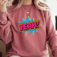 Yeah Comic Comic Book Graphic Comfort Colors Sweatshirt Orchid