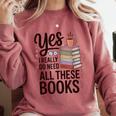 Yes I Really Do Need All These Books Coffee Comfort Colors Sweatshirt Orchid Yes I Really Do Need All These Books Coffee Comfort Colors Sweatshirt Orchid