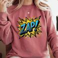 ZAP Comic Book Retro Artwork – Cartoon Collector Comfort Colors Sweatshirt Orchid ZAP Comic Book Retro Artwork – Cartoon Collector Comfort Colors Sweatshirt Orchid
