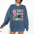 100th Day Of School Teacher Books 100 Days Of School Women Comfort Colors Sweatshirt Blue Jean 100th Day Of School Teacher Books 100 Days Of School Women Comfort Colors Sweatshirt Blue Jean