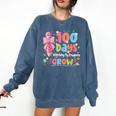 100th Day Of School Teacher Women Floral Books Comfort Colors Sweatshirt Blue Jean 100th Day Of School Teacher Women Floral Books Comfort Colors Sweatshirt Blue Jean