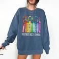 8647 Foxtrots Tangos Deltas Book Flower Resist Book Lovers Comfort Colors Sweatshirt Blue Jean