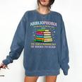 Abibliophobia Bibliophilia Abibliophobia Book Lovers Comfort Colors Sweatshirt Blue Jean