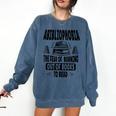 Abibliophobia Definition Book Reading Lover Fans Text Comfort Colors Sweatshirt Blue Jean