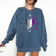 Ace Pride Book With Stars Moons And Magic Hand Comfort Colors Sweatshirt Blue Jean