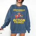 Action Figure Collector Comic Books Comfort Colors Sweatshirt Blue Jean