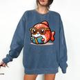 Adorable Book Lover Salmon With Reading Glasses Cute Comfort Colors Sweatshirt Blue Jean Adorable Book Lover Salmon With Reading Glasses Cute Comfort Colors Sweatshirt Blue Jean