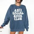 Anti-Social Book Club Comfort Colors Sweatshirt Blue Jean