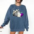 Asexual Book Lover LGBT Reading Pride Ace Flag Daisy Comfort Colors Sweatshirt Blue Jean Asexual Book Lover LGBT Reading Pride Ace Flag Daisy Comfort Colors Sweatshirt Blue Jean