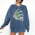 Astronaut Reading Book To Alien Moon Space Women Kids Men Comfort Colors Sweatshirt Blue Jean Astronaut Reading Book To Alien Moon Space Women Kids Men Comfort Colors Sweatshirt Blue Jean