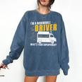 Awesome Bookmobile Driver What's Your Superpower Book Wagon Comfort Colors Sweatshirt Blue Jean