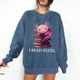 Axolotl Book Lover Librarian Reading Library Readers Comfort Colors Sweatshirt Blue Jean Axolotl Book Lover Librarian Reading Library Readers Comfort Colors Sweatshirt Blue Jean