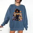 Back To School Afro Melanin Girl Reading Book Bookworm Comfort Colors Sweatshirt Blue Jean Back To School Afro Melanin Girl Reading Book Bookworm Comfort Colors Sweatshirt Blue Jean