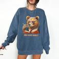 Bear Reading Book Glasses Library Zoo Teacher School Animal Comfort Colors Sweatshirt Blue Jean Bear Reading Book Glasses Library Zoo Teacher School Animal Comfort Colors Sweatshirt Blue Jean
