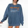 Biblioholic Definition Reading Nerd Book Lovers Geek Comfort Colors Sweatshirt Blue Jean