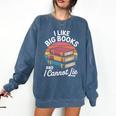 I Like Big Books Cannot Lie Librarian Reading Teacher Comfort Colors Sweatshirt Blue Jean