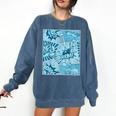 Blue Comic Book Blue Graphic Comfort Colors Sweatshirt Blue Jean