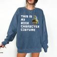 This Is My Book Character Costume Reading For Him & Her Cool Comfort Colors Sweatshirt Blue Jean