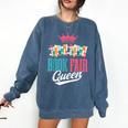 Book Fair Queen Comfort Colors Sweatshirt Blue Jean