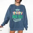Book Fair Queen Literature School Book Fair Event Comfort Colors Sweatshirt Blue Jean
