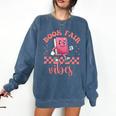 Book Fair Vibes School Librarian Retro 70s Reading Bookworm Comfort Colors Sweatshirt Blue Jean Book Fair Vibes School Librarian Retro 70s Reading Bookworm Comfort Colors Sweatshirt Blue Jean
