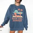Book Girl Summer Book Reading Retro Sunset Comfort Colors Sweatshirt Blue Jean Book Girl Summer Book Reading Retro Sunset Comfort Colors Sweatshirt Blue Jean