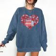 Book Heart Cute Read Book Reading Librarian Across America Comfort Colors Sweatshirt Blue Jean