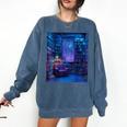 Book Library Bookshelf Armchair Window Pattern Print Comfort Colors Sweatshirt Blue Jean Book Library Bookshelf Armchair Window Pattern Print Comfort Colors Sweatshirt Blue Jean