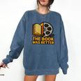 Book Love Scene The Book Was Better Bookworm Vibes Comfort Colors Sweatshirt Blue Jean