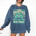 Book Lover Banned Books Reading Banned Books Comfort Colors Sweatshirt Blue Jean Book Lover Banned Books Reading Banned Books Comfort Colors Sweatshirt Blue Jean