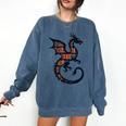 Book Lover Bookworm Reading Books Dragon Comfort Colors Sweatshirt Blue Jean