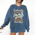 Book Lover Emotionally Attached To Fictional Characters Comfort Colors Sweatshirt Blue Jean