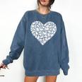 Book Lover Heart Shape Reading Librarian Library Teacher Comfort Colors Sweatshirt Blue Jean