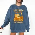 Book Lover Moth Mothman Book Club Reading Into Shadows Comfort Colors Sweatshirt Blue Jean
