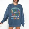Book Lovers Reading Bedtime Cozy Pajama For Librarians Comfort Colors Sweatshirt Blue Jean