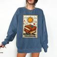 Book Reading Tarot Card The Reader Comfort Colors Sweatshirt Blue Jean Book Reading Tarot Card The Reader Comfort Colors Sweatshirt Blue Jean
