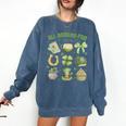 ALL Booked For St Patricks Day Bookish Leprechaun Bookworm Comfort Colors Sweatshirt Blue Jean
