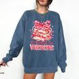 All Booked For Valentine Cute Pink Book Lover Aesthetic Comfort Colors Sweatshirt Blue Jean