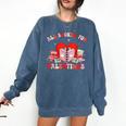 All Booked For Valentines Shirt Cute Book Lover Reading Comfort Colors Sweatshirt Blue Jean