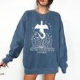 Bookish Dragon Book Club Reading Its Too Nonfictiony Outside Comfort Colors Sweatshirt Blue Jean