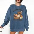 Bookish Feral Moms Book Club Raccoon Mother's Day Bookworm Comfort Colors Sweatshirt Blue Jean Bookish Feral Moms Book Club Raccoon Mother's Day Bookworm Comfort Colors Sweatshirt Blue Jean
