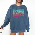 Bookish Reading Love Introverted But Willing To Discuss Book Comfort Colors Sweatshirt Blue Jean