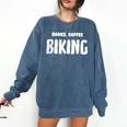 Books Coffee Biking Comfort Colors Sweatshirt Blue Jean