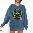 Books Dragon Reading Book Comfort Colors Sweatshirt Blue Jean