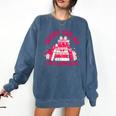 Books Are My Love Language Valentine Book Lover Comfort Colors Sweatshirt Blue Jean